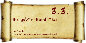 Botyán Boróka névjegykártya
